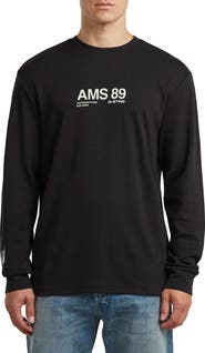 G-STAR AMS 89 Logo Graphic Long Sleeve T-Shirt