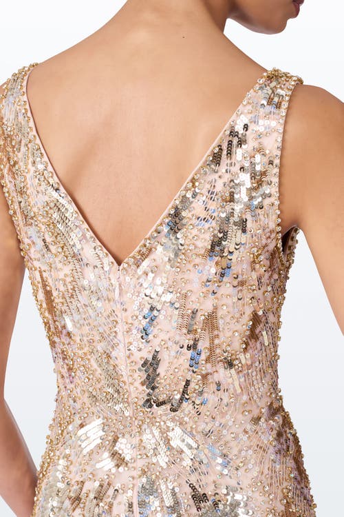 Jenny Packham Marion Maxi Dress In Gold