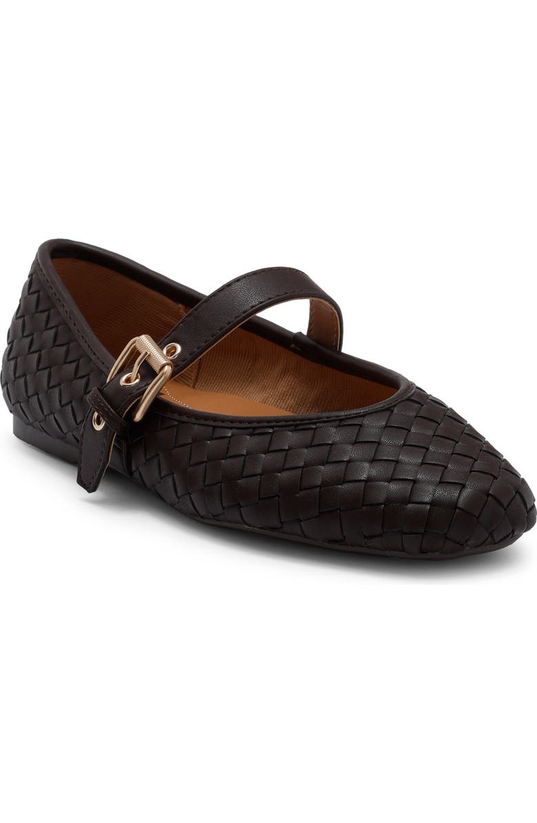 DV by Dolce Vita Mulaney Woven Mary Jane Flat, Main, color, Brown