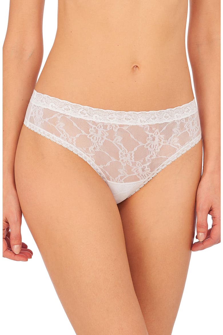 Bliss Allure Lace One Size Thong 2-Pack, Alternate, color, White