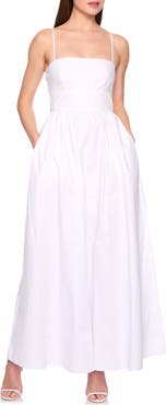 Susana Monaco Open Back Cotton Poplin Maxi Dress