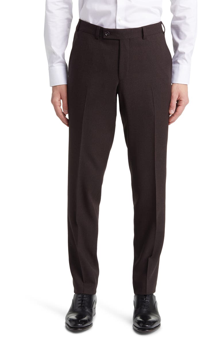 Ted Baker London Jerome Flat Front Wool Dress Pants, Main, color, 