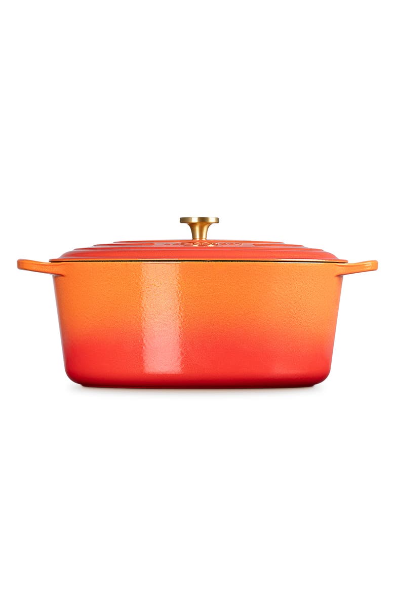 Le Creuset Signature 15.5-Quart Oval Enamel Cast Iron Dutch Oven, Alternate, color, Flamme Doree