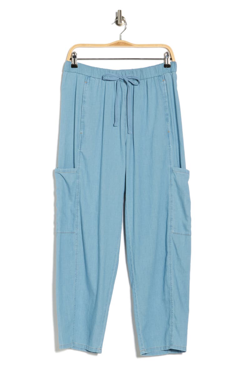 Ankle Lantern Cargo Pants, Alternate, color, WASHED INDIGO
