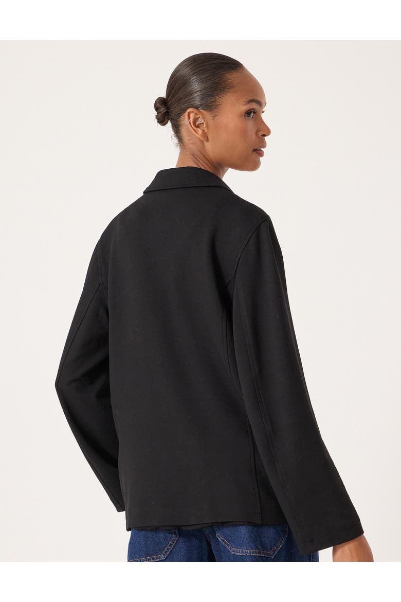 Relaxed Ponte Blazer, Alternate, color, Black