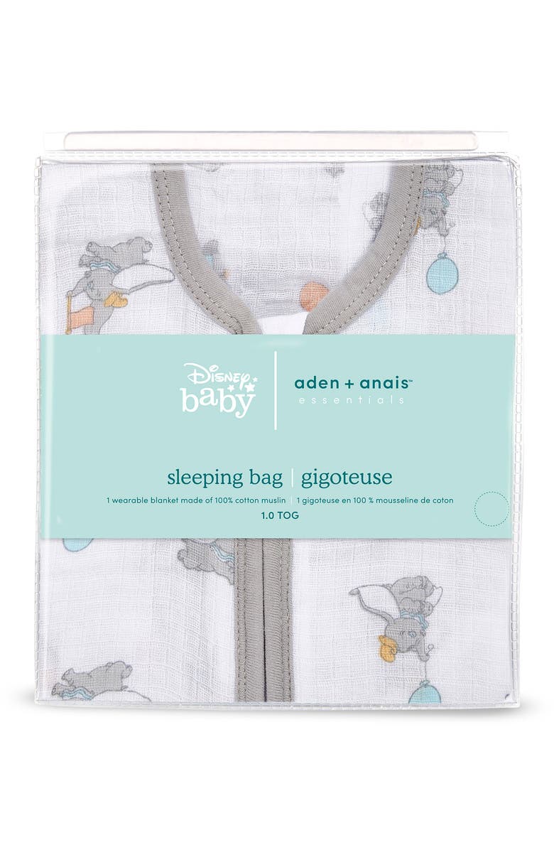 aden + anais ADEN AND ANAIS Disney Dumbo Muslin Sleeping Bag, Alternate, color, 