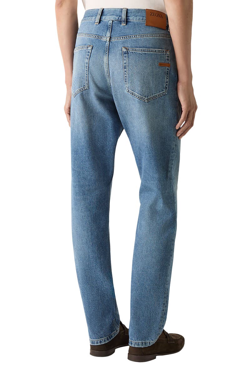 Cotton Roccia Straight Leg Jeans, Alternate, color, BLUE