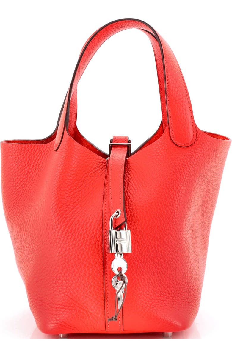 Pre-Owned Hermes Picotin Lock Bag Clemence PM, Main, color, Orange Field