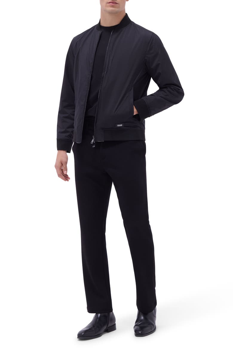 Bugatchi Reversible Linen Blend Bomber Jacket, Alternate, color, 