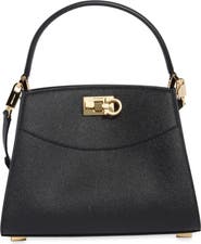 FERRAGAMO Small Studio Box Leather Top Handle Bag (Women) | Nordstrom