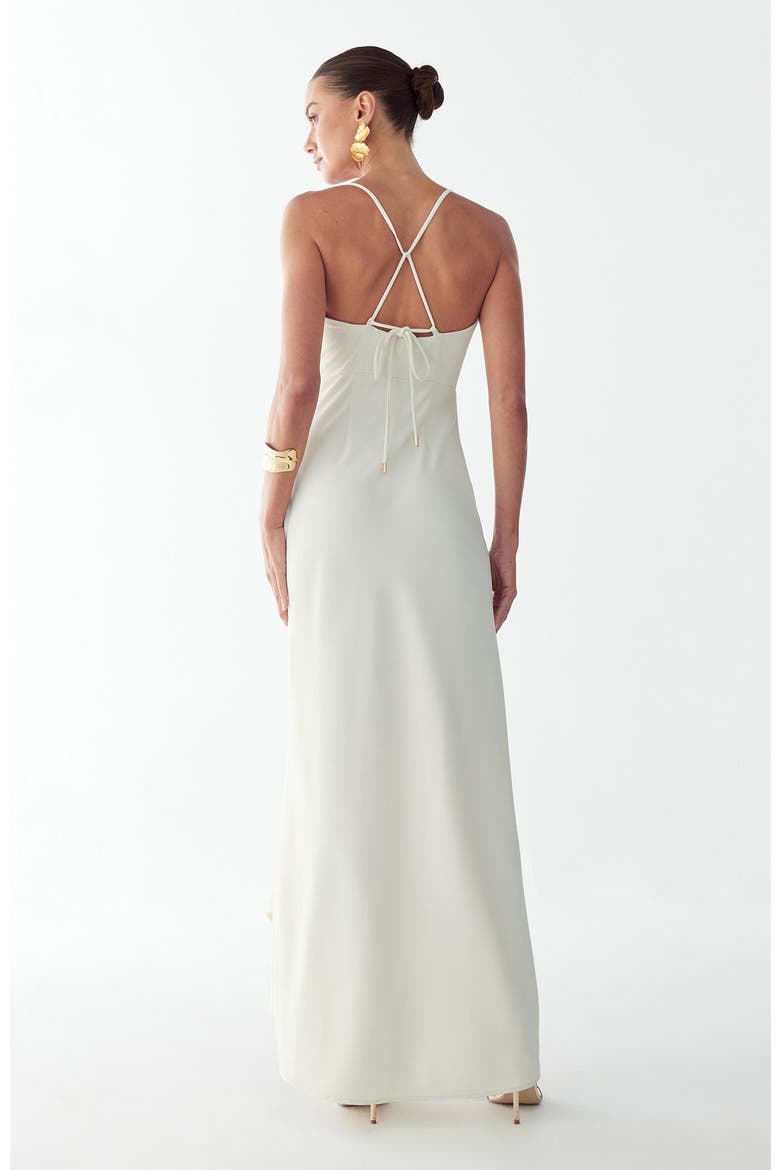 Eliza Draped Maxi Dress, Alternate, color, Off White