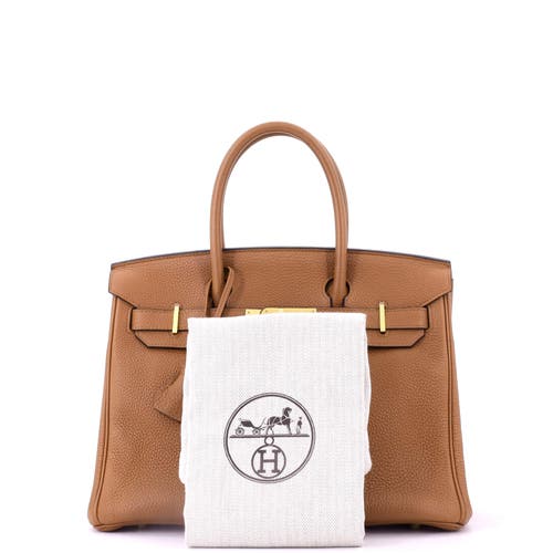 Pre-owned Hermes Hermes Birkin Handbag Brown Togo With Gold Hardware 30 In Gold