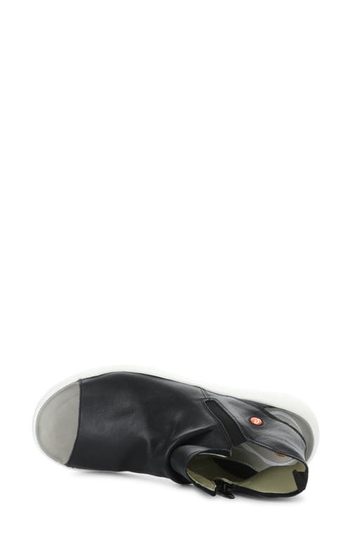 Softinos By Fly London Wish Platform Wedge Sandal In Black