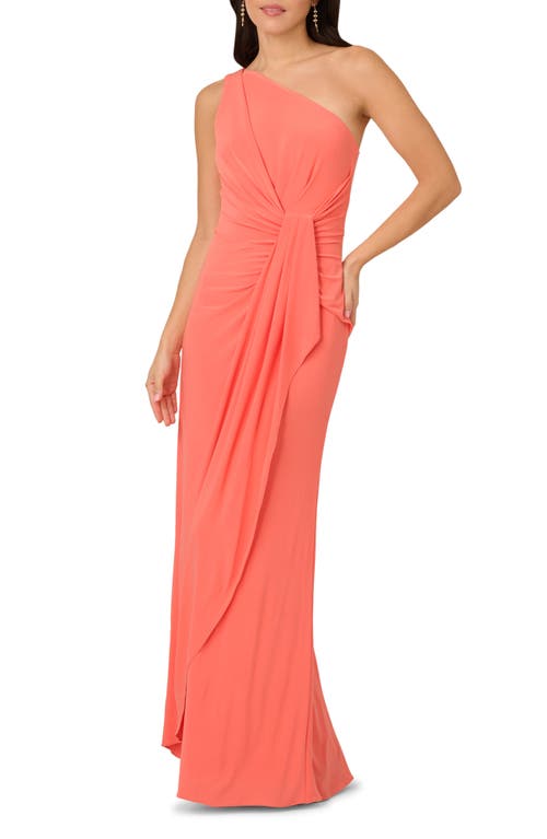 ADRIANNA PAPELL ADRIANNA PAPELL ONE-SHOULDER JERSEY GOWN 