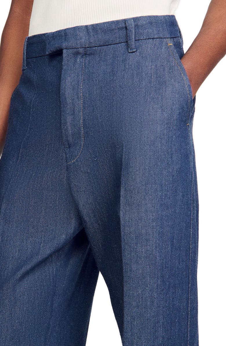 SANDRO Chambray trousers, Alternate, color, 