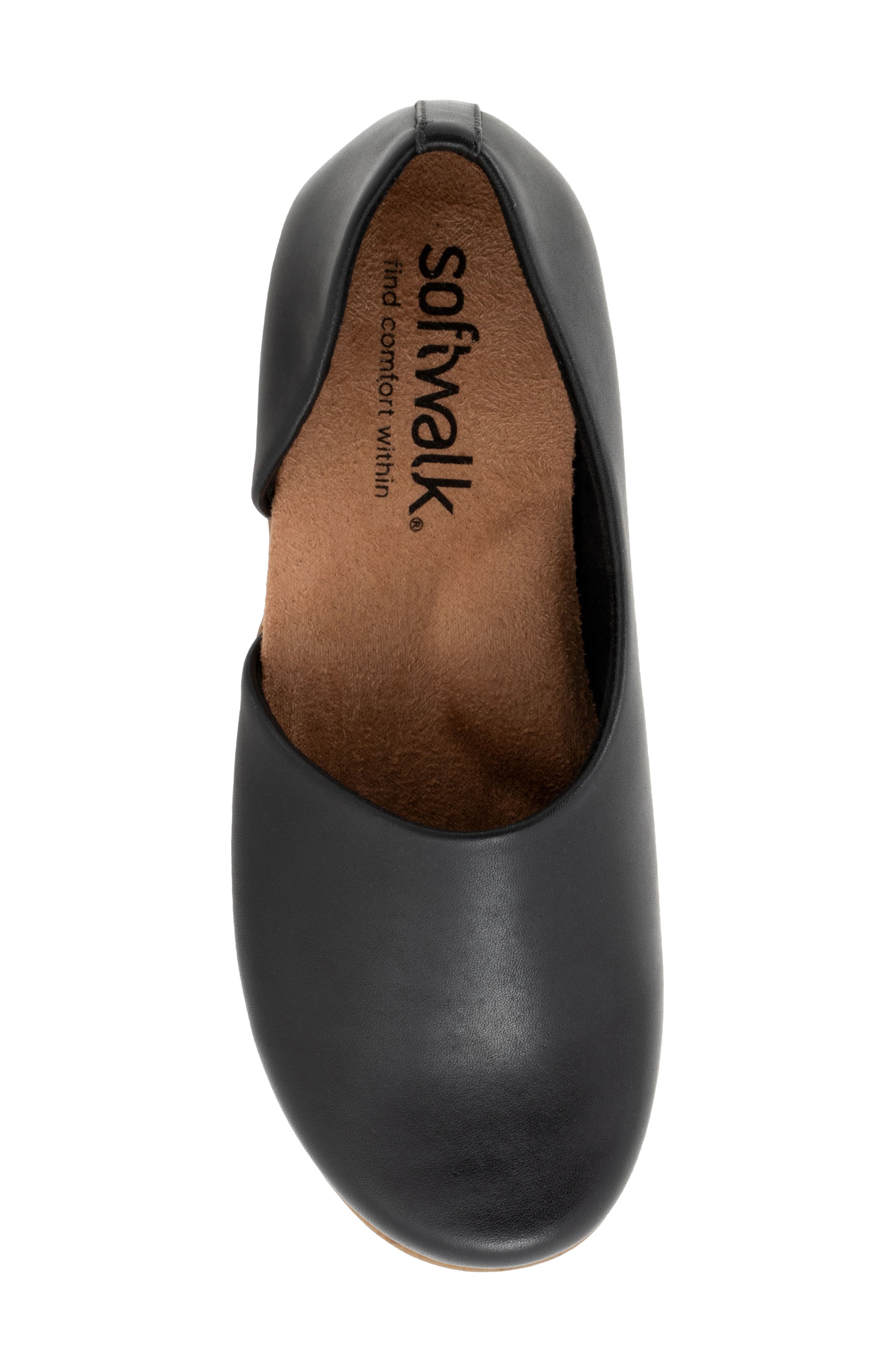 SoftWalk<sup>®</sup> Addie Half d'Orsay Clog, Alternate, color, Black