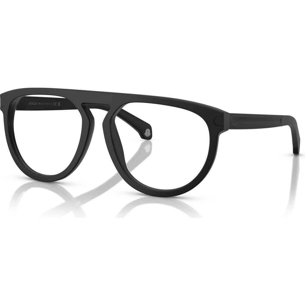 Moncler 57mm Pilot Optical Glasses In Black