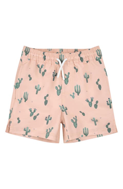 Kids' Cactus Print Swim Trunks (Toddler)