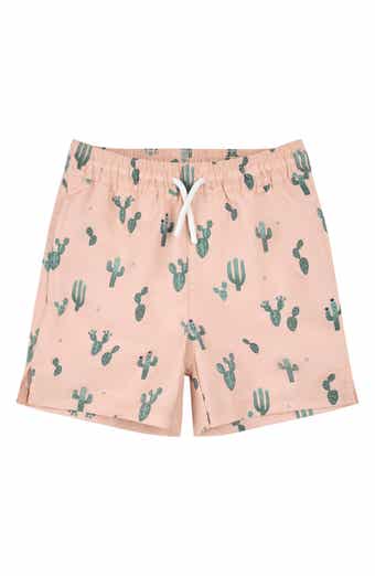 Kids' Cactus Print Swim Trunks