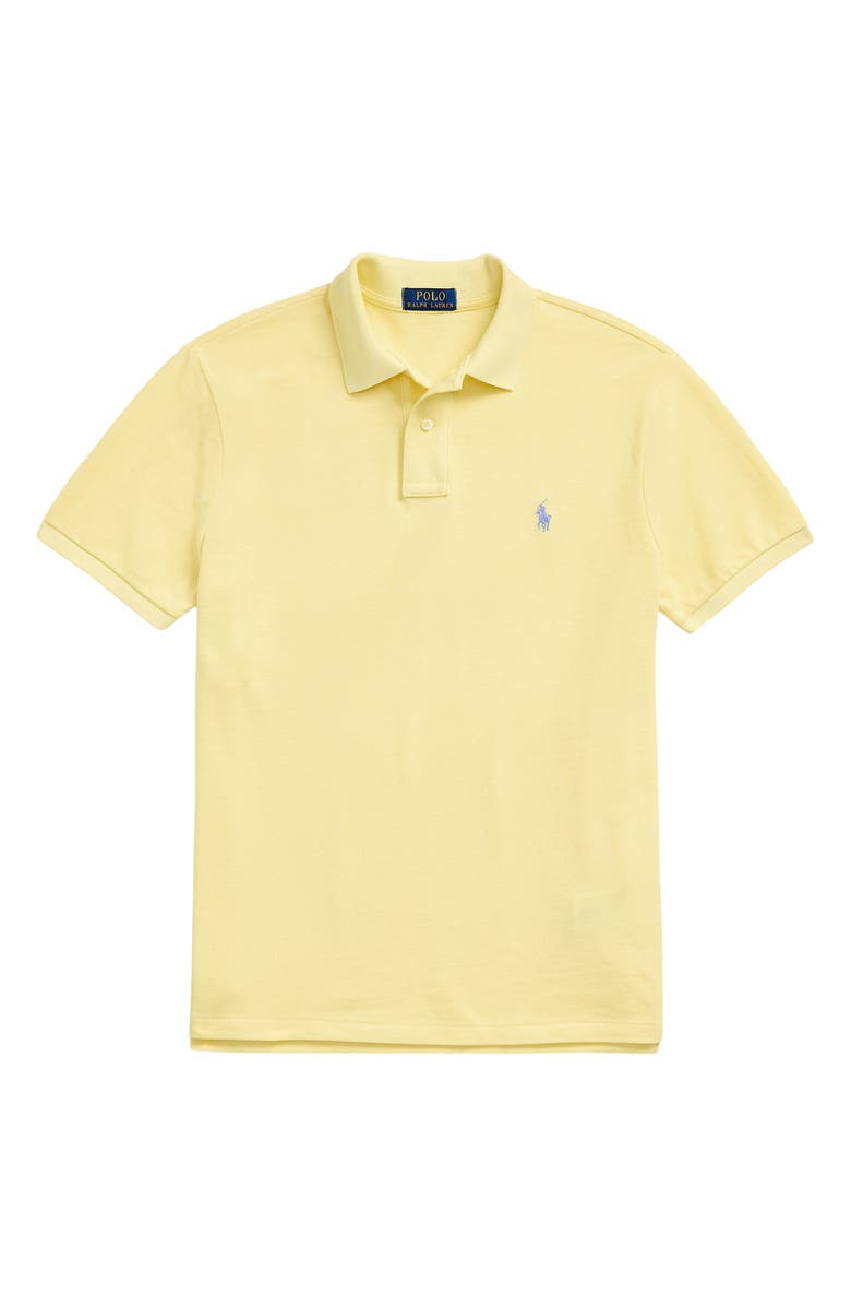 Polo Ralph Lauren Classic Fit Solid Yellow Cotton Piqué Polo, Alternate, color, 