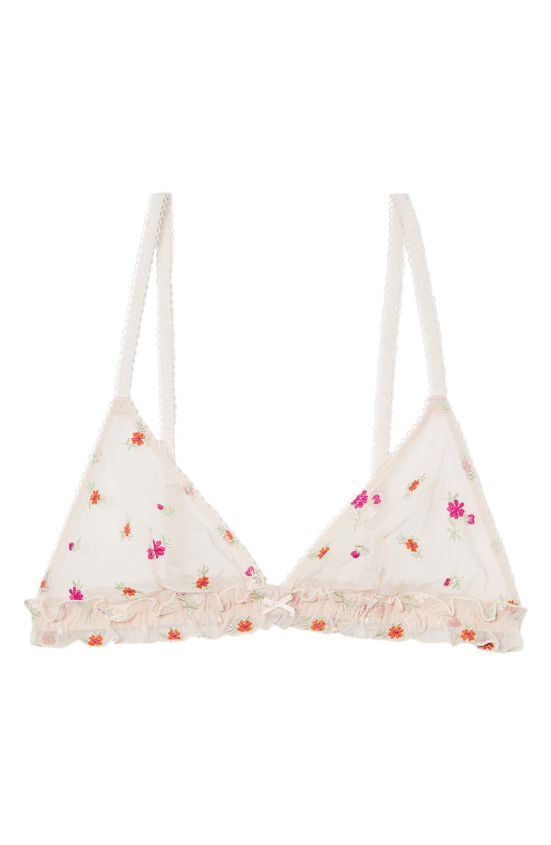 Etam Freesia Wireless Triangle Bra, Alternate, color, Imp Fond Rose