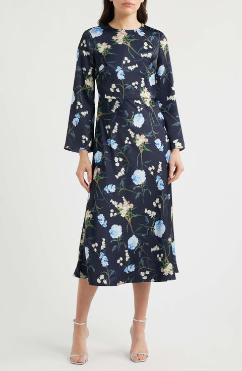 Tyra Floral Long Sleeve Gown