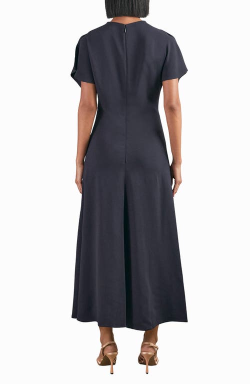 Reiss Rowe Dolman Sleeve Jersey Midi Dress In Blue