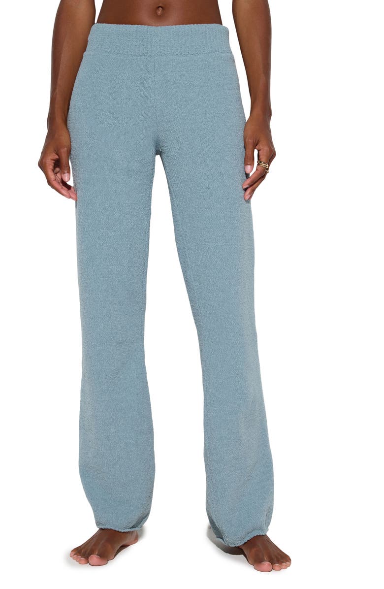 Spiritual Gangster Allegra Chenille Pants, Main, color, Ocean Fog