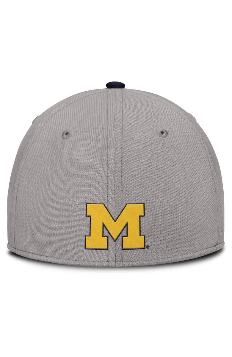 Jordan Brand Men's Jordan Brand Gray Michigan Wolverines Rise Prep Performance Flex Hat, Alternate, color, Gray