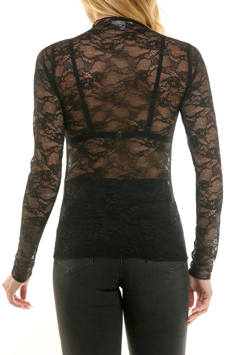 Socialite Lace Long Sleeve Top, Alternate, color, Black