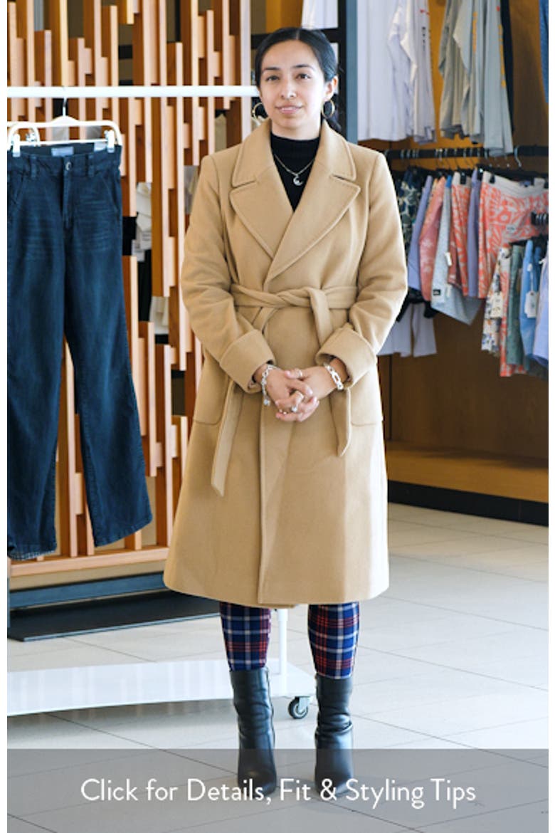 Belted Wool & Cashmere Blend Wrap Coat video