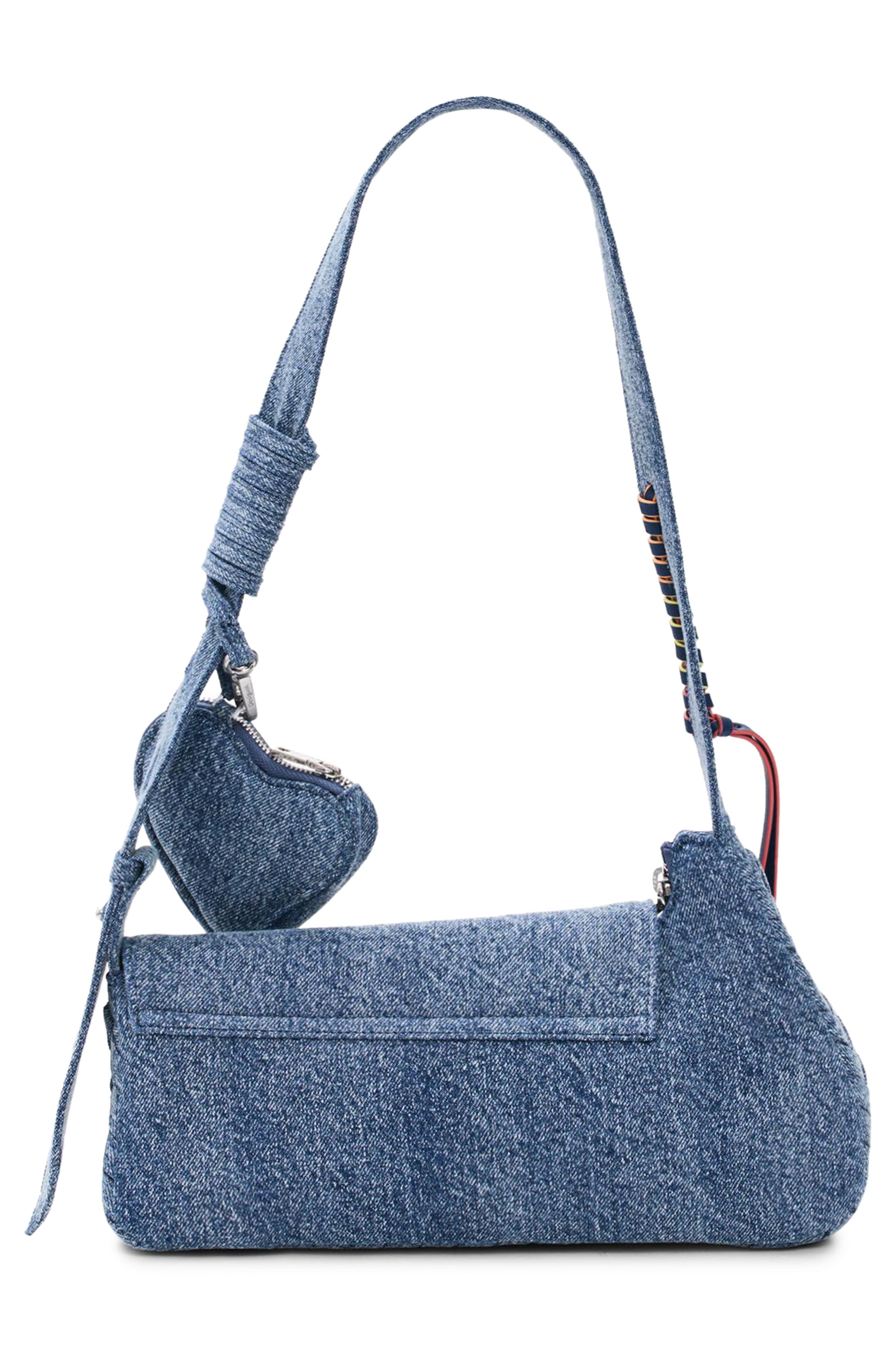 Desigual Denim Shoulder Bag, Alternate, color, Light Blue