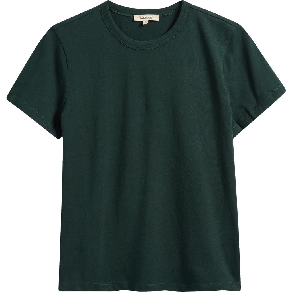 Madewell Perfect Crewneck T-shirt In Luxury Forest