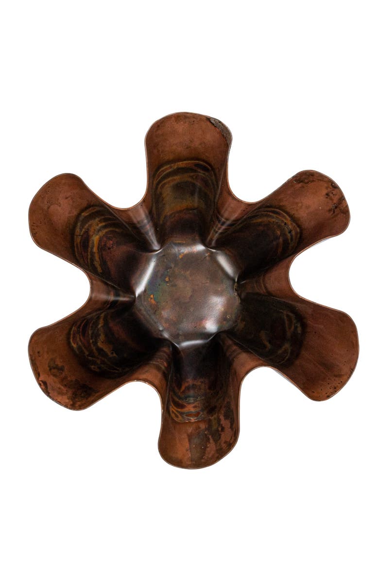 Storied Home Metal Organic Shaped Planter, Oxidized Copper, Alternate, color, Copper