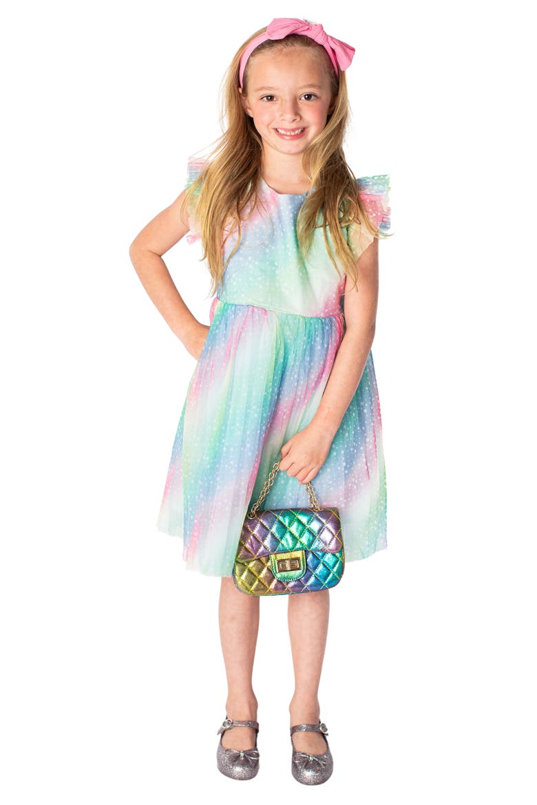 Kids' Rainbow Tulle Dress, Alternate, color, RAINBOW