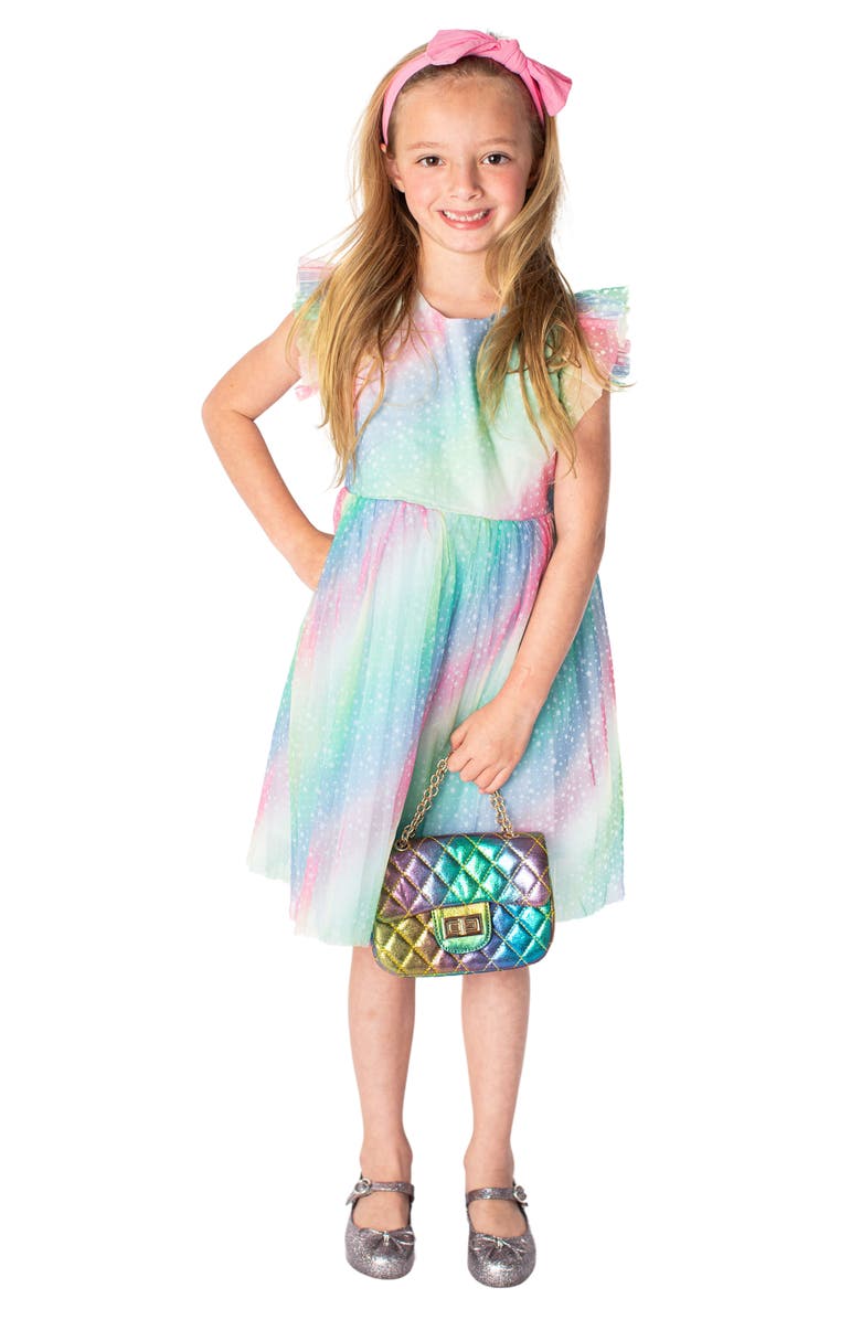 Popatu Kids' Rainbow Tulle Dress, Alternate, color,