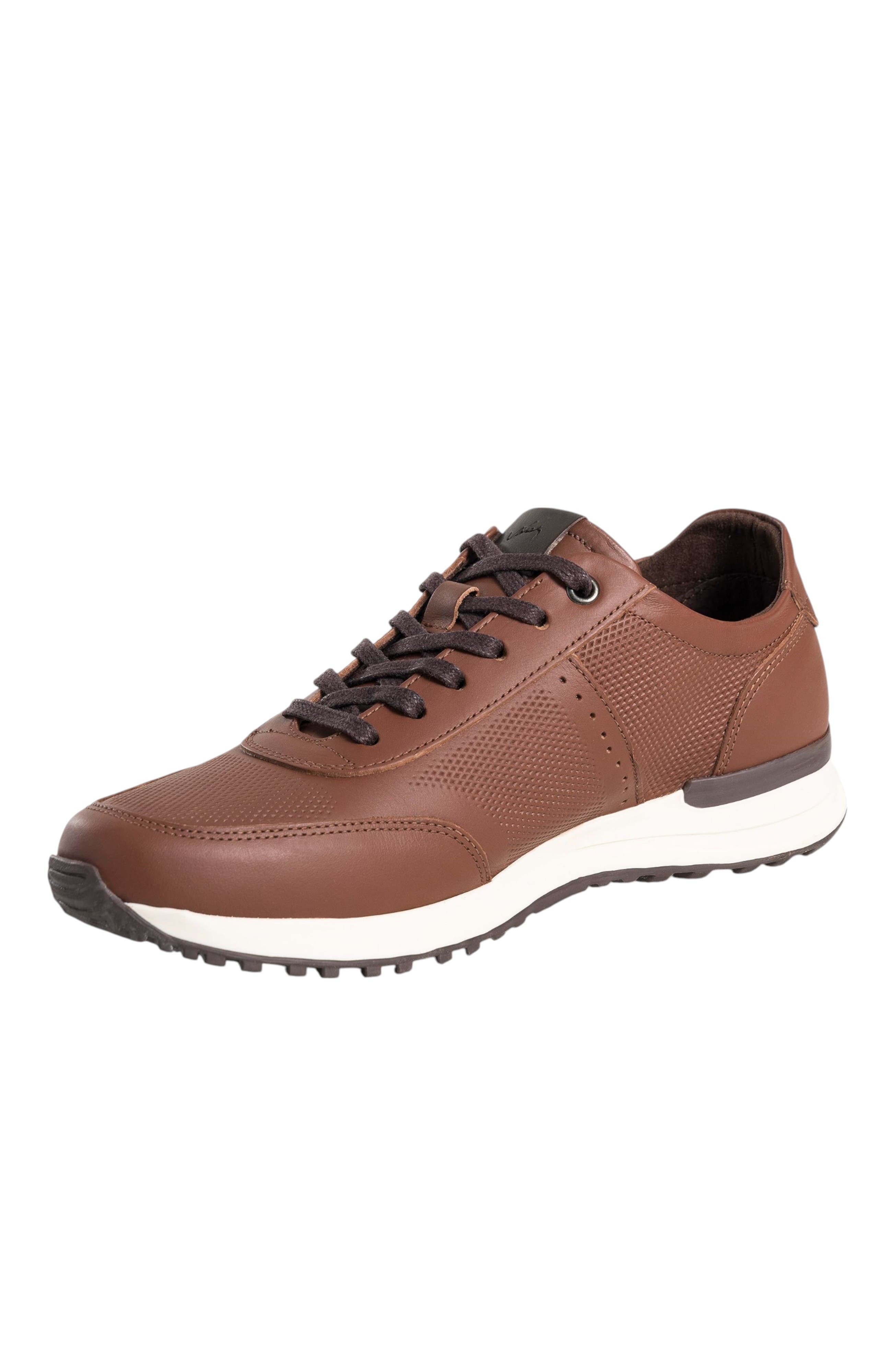 Vuelos Full Grain Leather Sneakers, Alternate, color, Brown