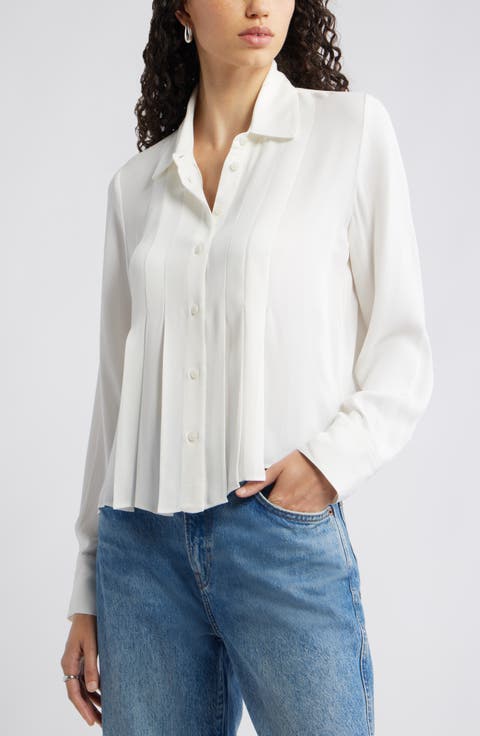 Tux Pleated Button-Up Shirt