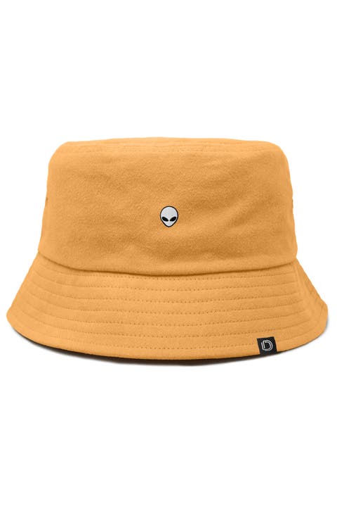 Mens Lil Alien Cotton Bucket Hat