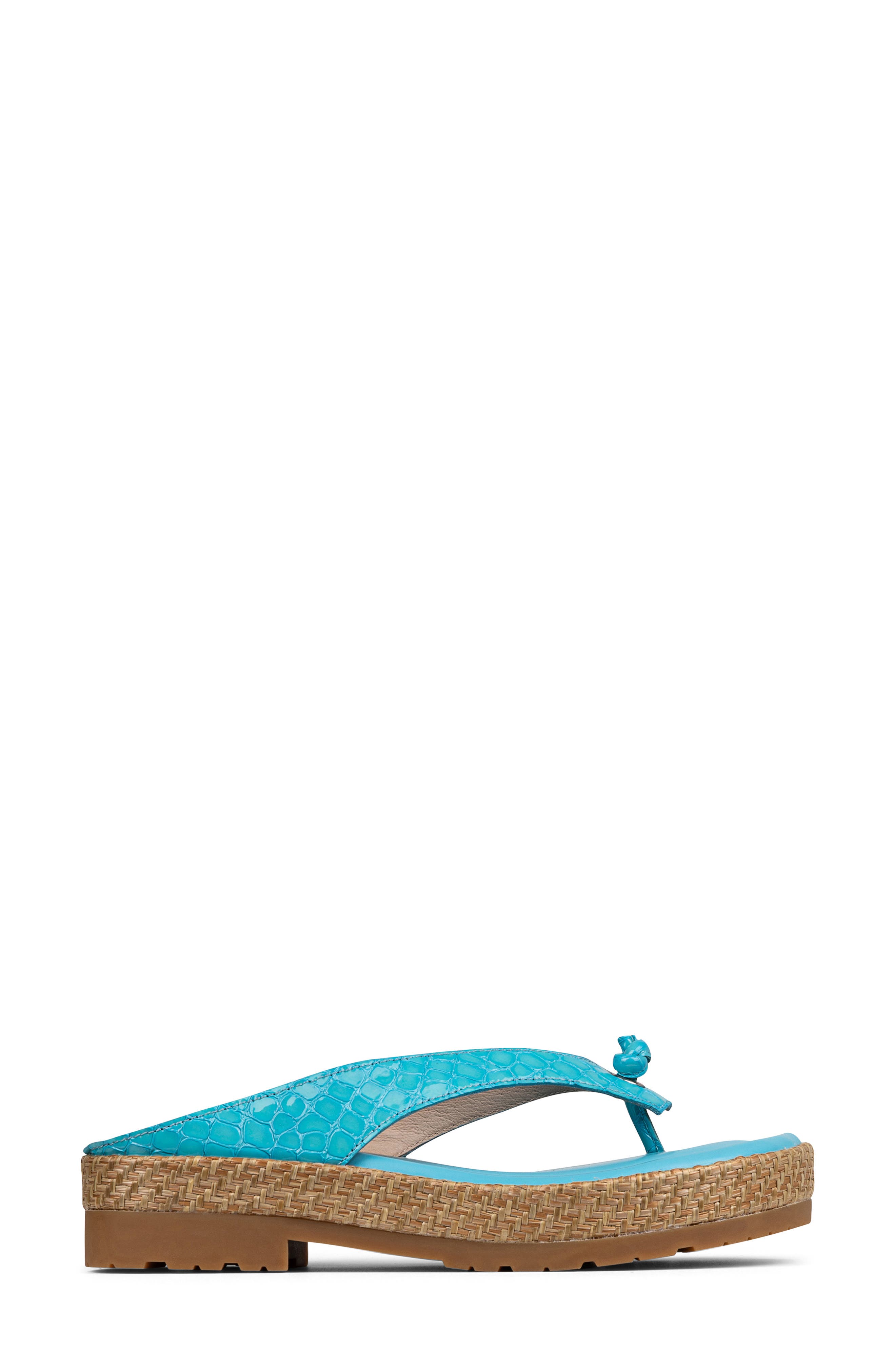 Donald Pliner Seena Platform Wedge Flip Flop, Alternate, color, Turquoise