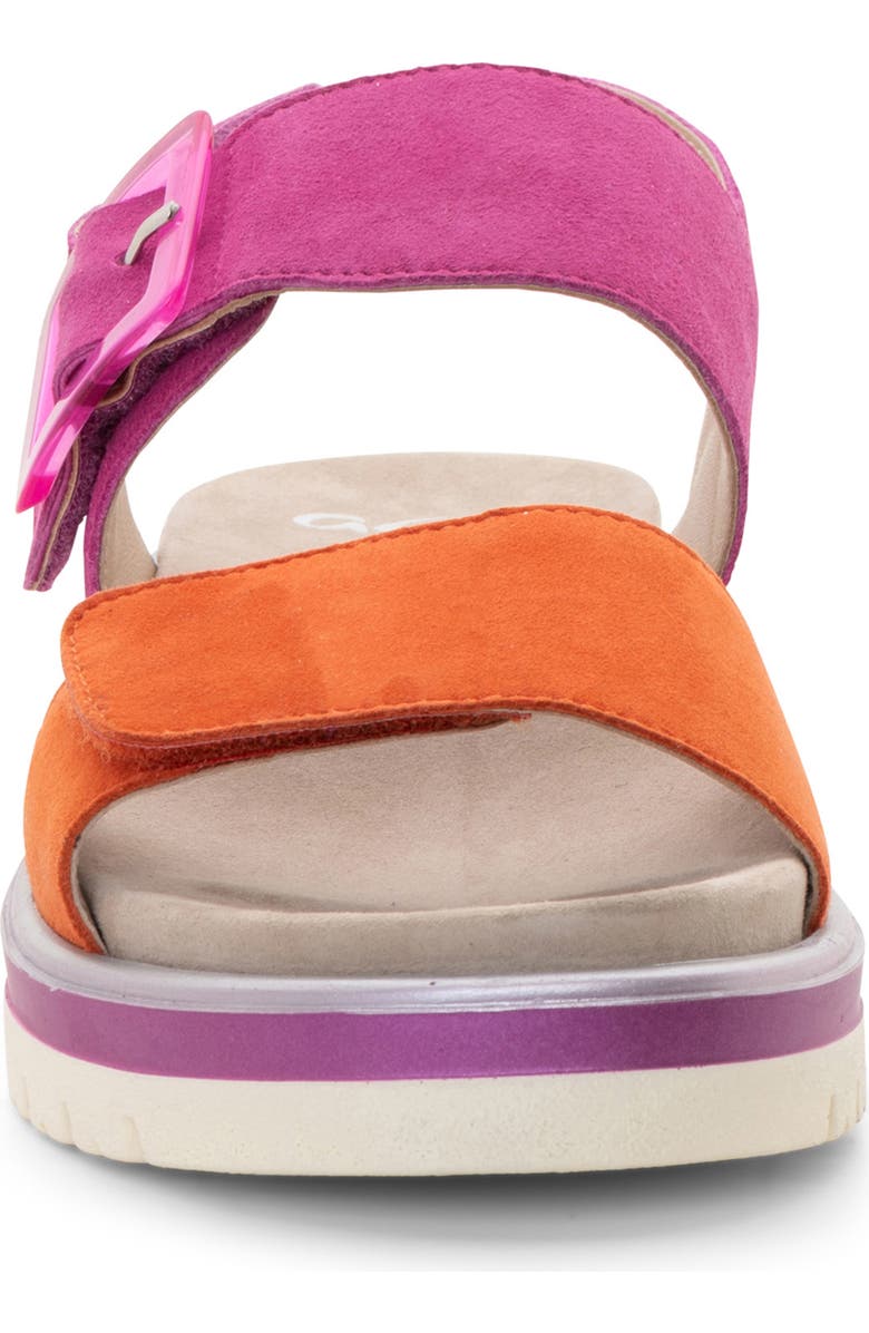 ara Marbella Slide Sandal, Alternate, color, Poppy/ Pink Suede