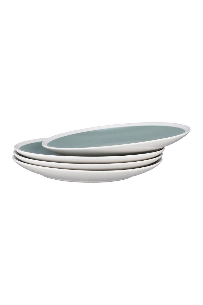 Serenity Stoneware 4-Piece Salad Plate Set, Alternate, color, Green and Cream