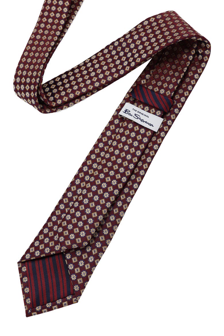 Neat Tie, Alternate, color, BURGUNDY