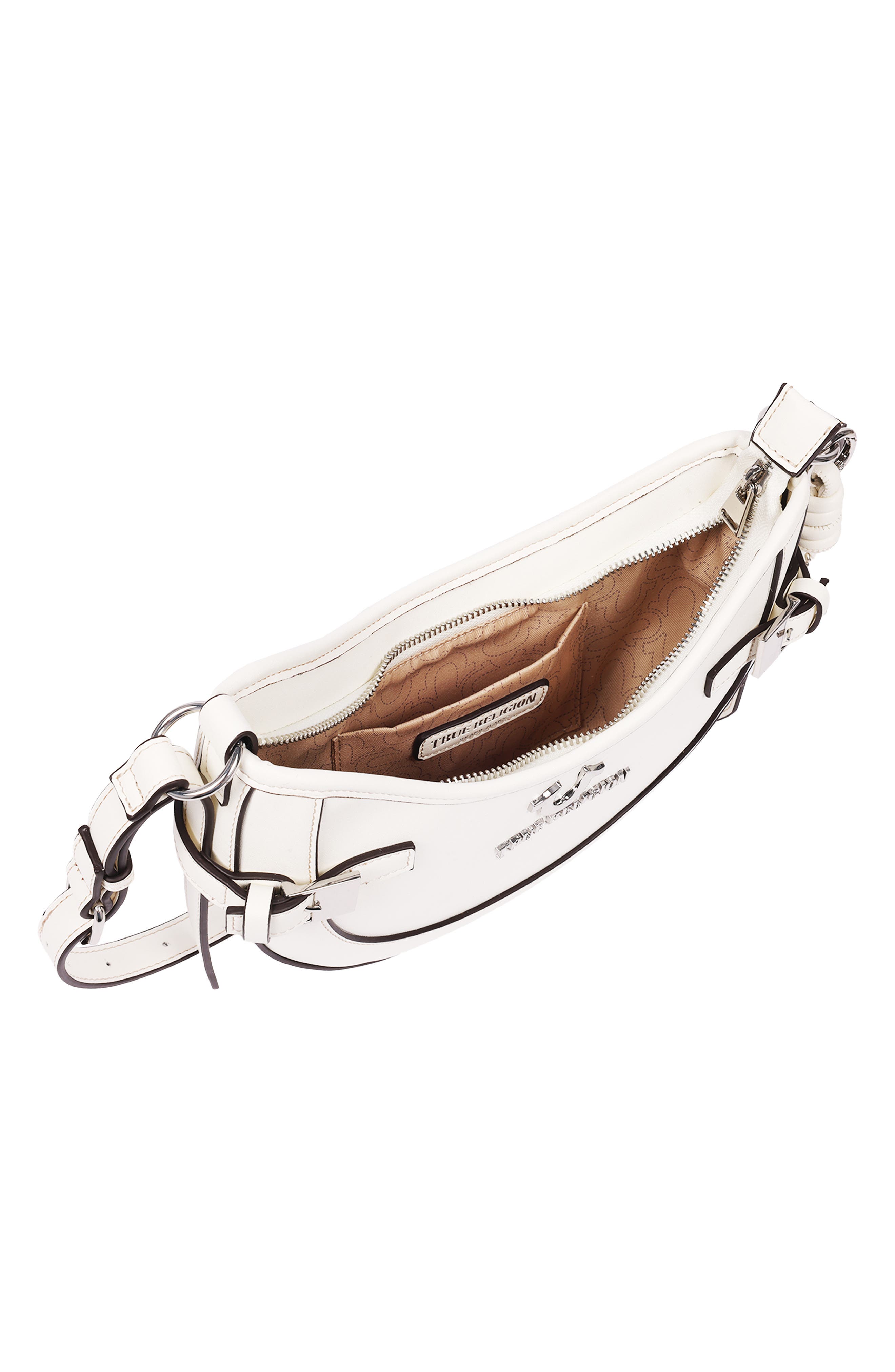 Blake Faux Leather Belted Hobo Bag, Alternate, color, WHITE