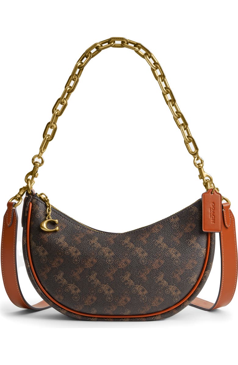 COACH Horse & Carriage Coated Canvas Shoulder Bag, Main, color,