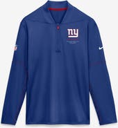 Nike Men's Nike Royal New York Giants Sideline Logo Glory Midweight Dri-FIT Half-Zip Pullover