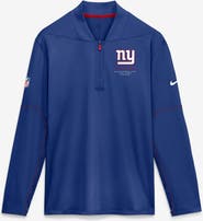 Nike Men's Nike Royal New York Giants Sideline Logo Glory Midweight Dri-FIT Half-Zip Pullover