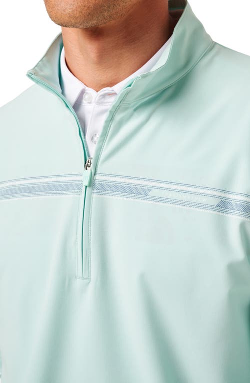 Travismathew On The Map Quarter Zip Pullover In Eggshell Blue