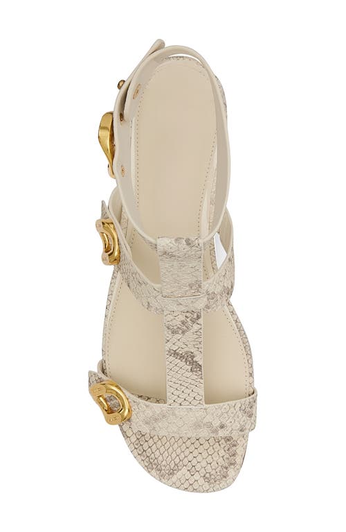 Rebecca Minkoff Snakeskin Embossed Ankle Strap Gladiator Sandal