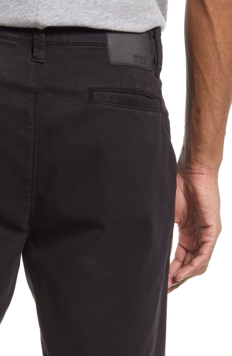 Mavi Jeans Noah Stretch Twill Flat Front Shorts, Alternate, color, Black Twill